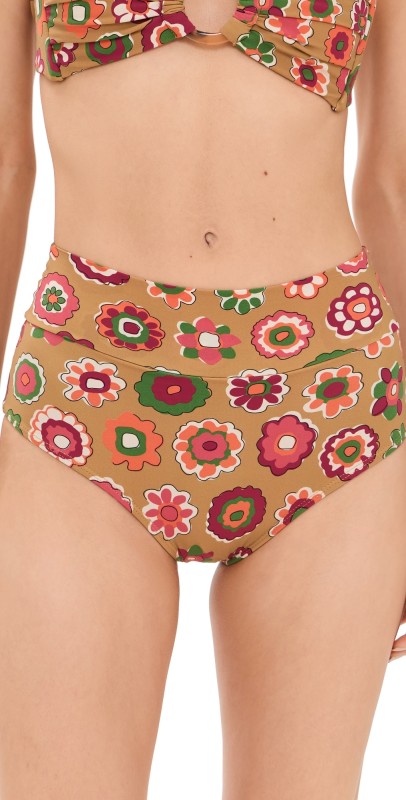 Montce Added Coverage High Rise Bikini Bottoms Mazzy Floral
