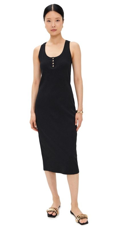 ANINE BING Alessia Tank Midi Dress Black