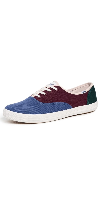Keds Champion Canvas Colorblock Sneakers Navy/Burgundy/Green