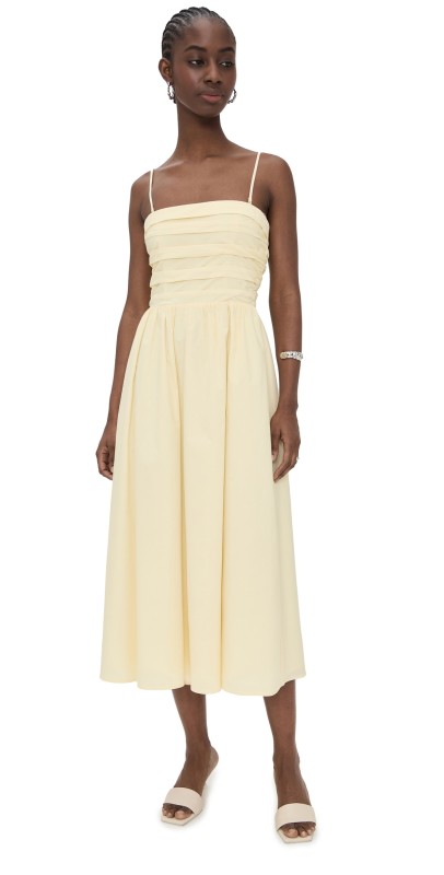 WAYF Sammie Convertible Dress Straw Yellow