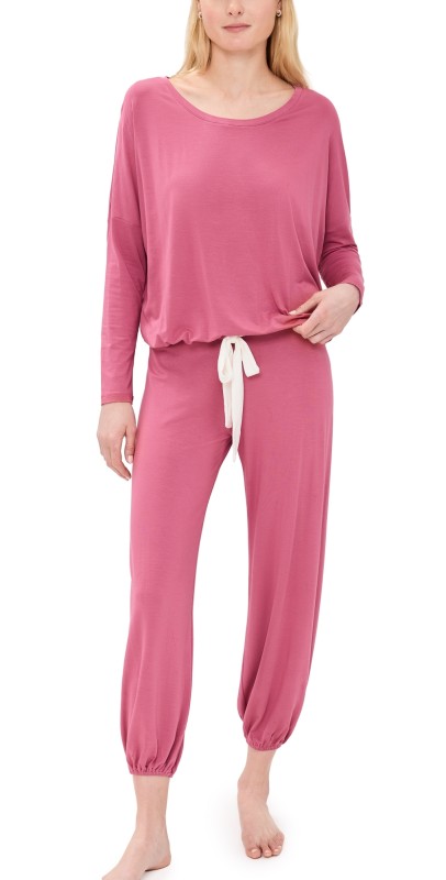 Eberjey Gisele Slouchy Set Raspberry/Ivory