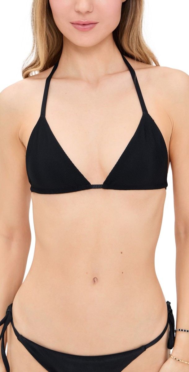 Beach Riot Winona Bikini Top Black