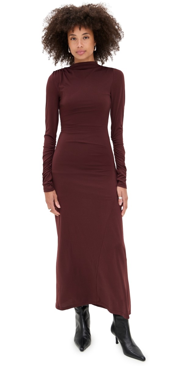 Lioness Contour Maxi Dress Chocolate