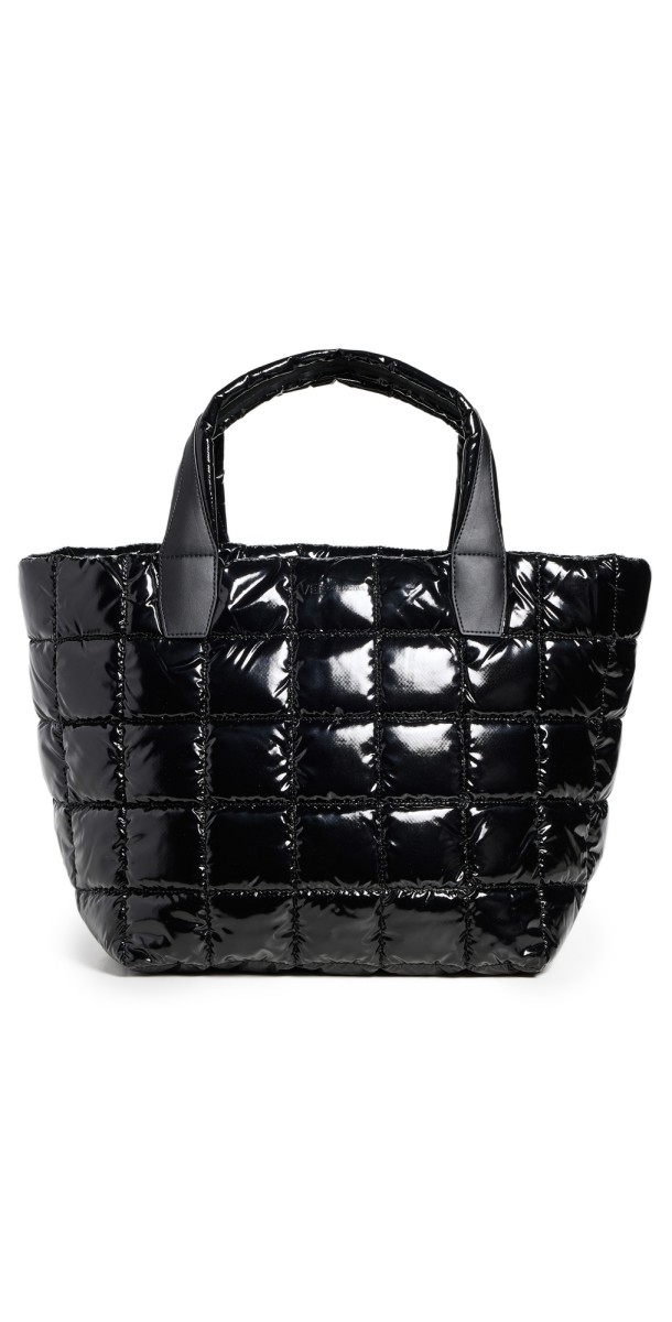 Vee Collective Porter Medium Black Vinyl Tote Black Vinyl