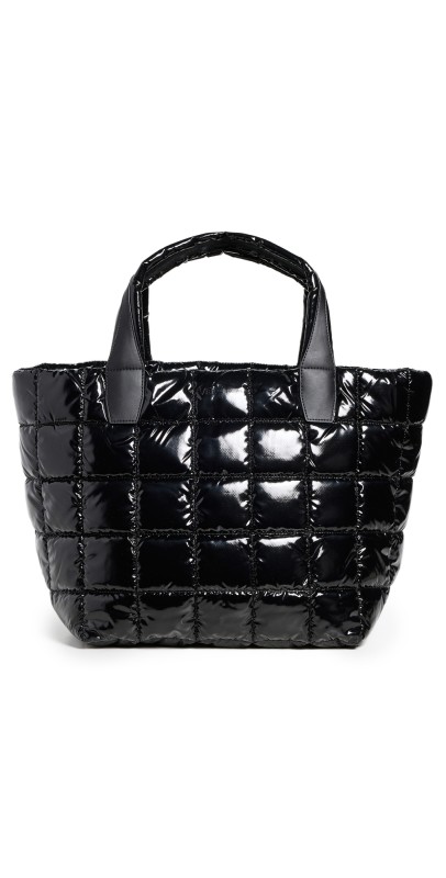 Vee Collective Porter Medium Black Vinyl Tote Black Vinyl