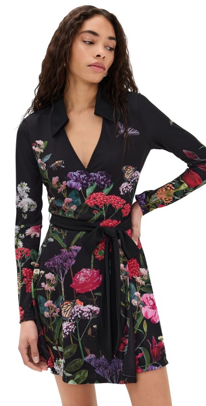 alice + olivia Millicent Flare Mini Dress Secret Garden