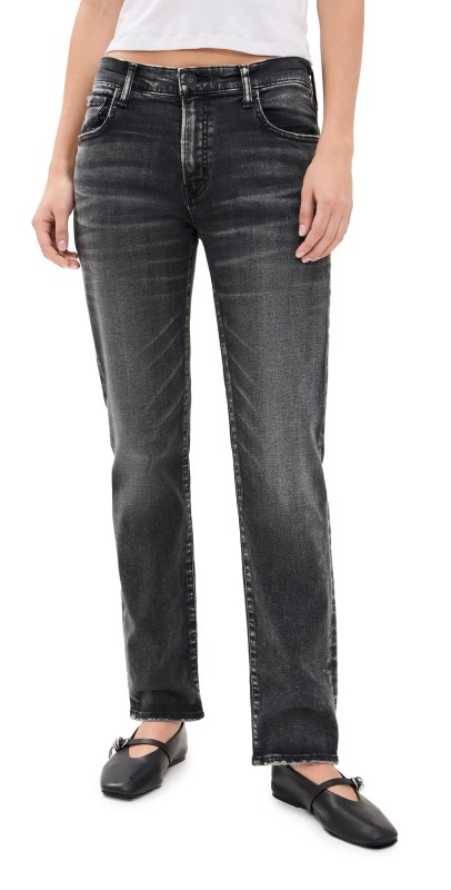 MOUSSY VINTAGE MV Fairfield Slim Straight Jeans Black