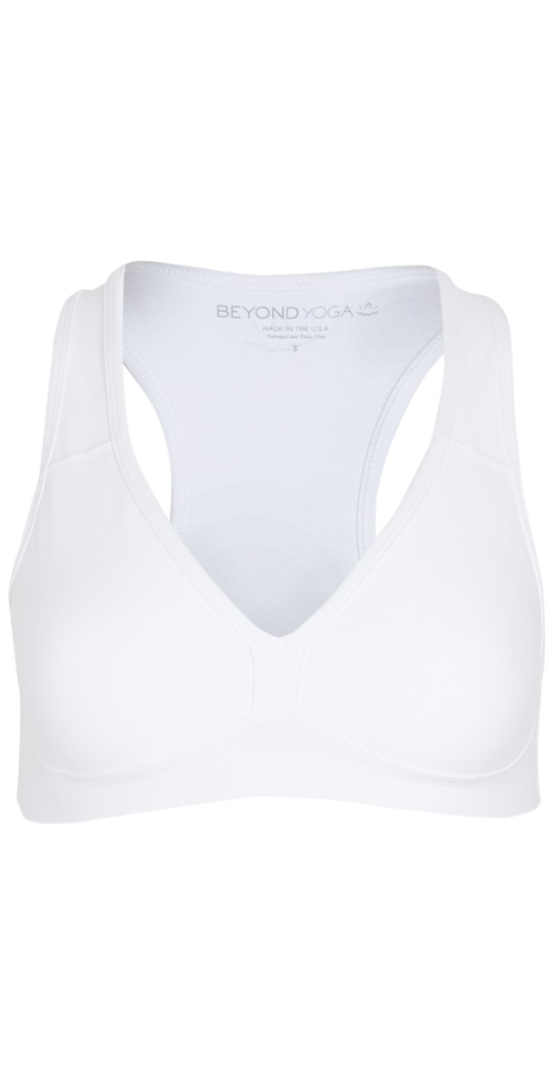 Beyond Yoga Spacedye Lift Your Spirits Bra White Light