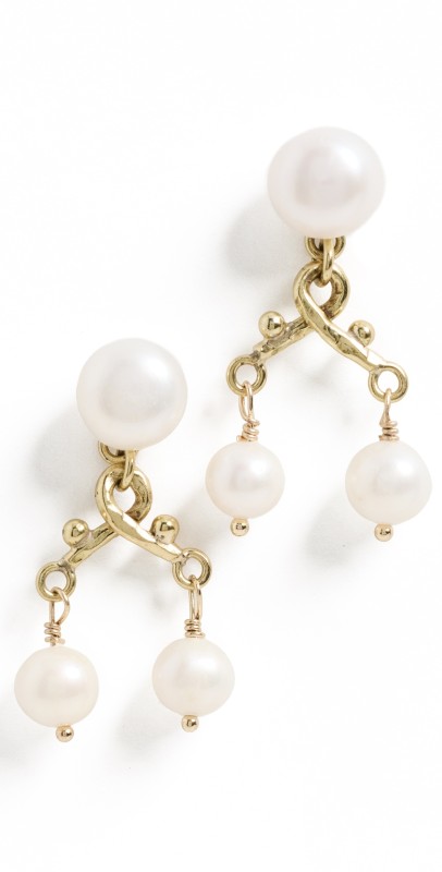 Ulla Johnson Oriana Chandelier Earrings Pearl