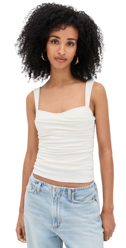 Reformation Trish Knit Top Fior Di Latte