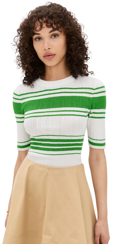A. L.C. Jack Top Bright White/Basil