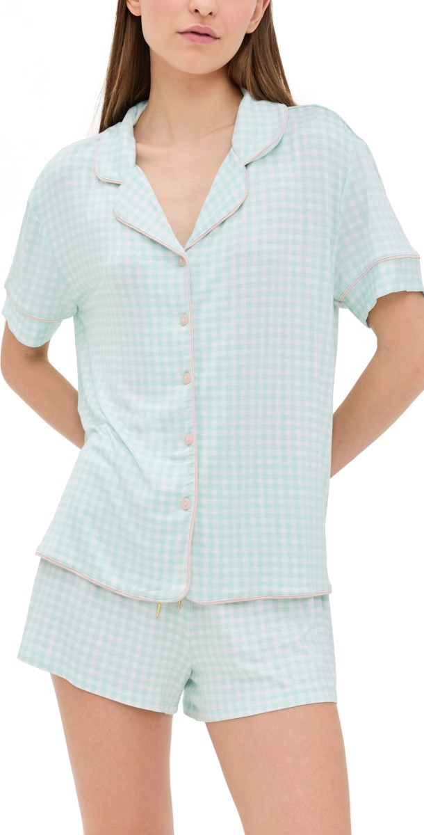 Honeydew Intimates All American Shortie PJ Set Meadow Gingham