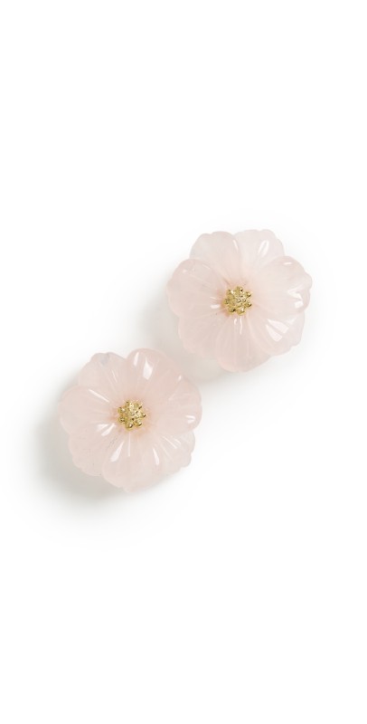 Jennifer Behr Wynne Earrings Rose Quart