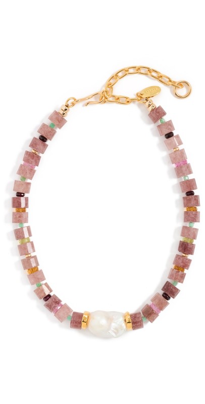 Lizzie Fortunato Royal Hawaiian Collar Necklace Strawberry