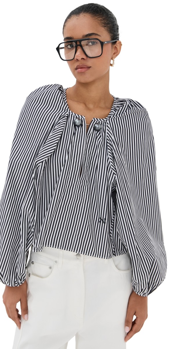 Nackiye Grand Bazaar Mini Top B & W Stripe