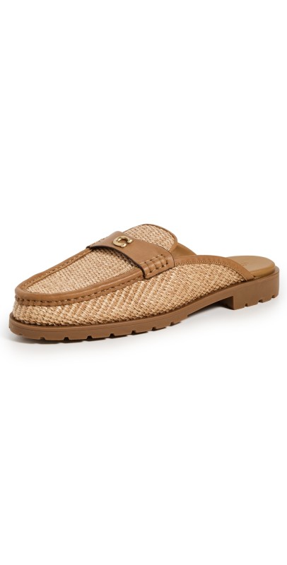 Coach Jocelyn Backless Loafers Natural