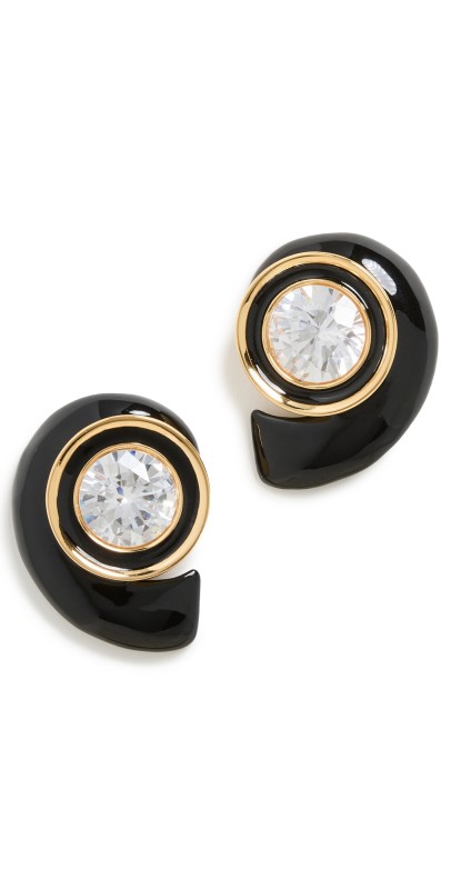 Lele Sadoughi Deco Swirl Earrings Jet 001