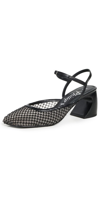 3.1 Phillip Lim ID Mesh Mary Jane Pumps Black
