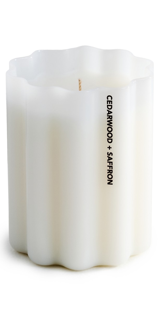 FAZEEK Cedar Wood and Saffron Wave Candle Cedarwood/Saffro