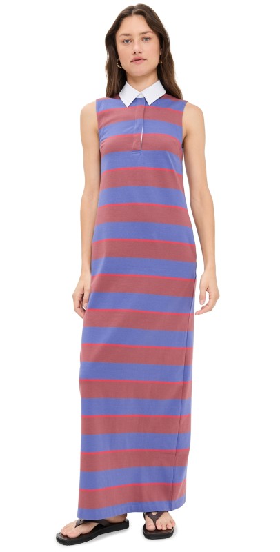 STAUD Julius Dress Atlas Rugby Stripe