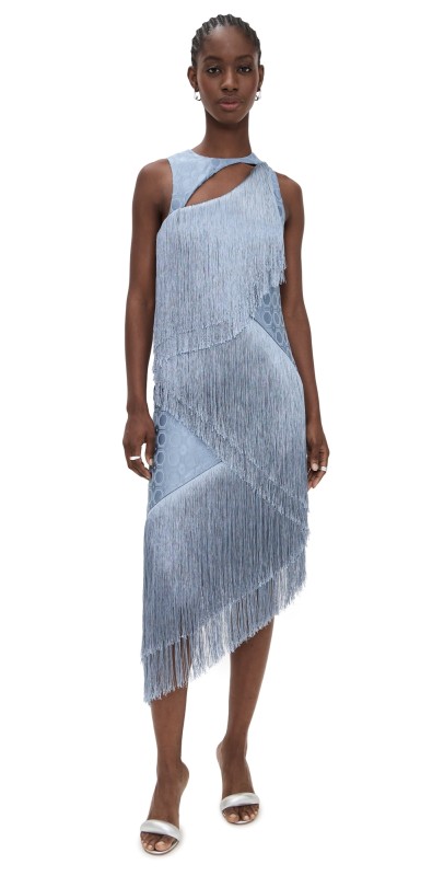 ALEXIS Costa Dress Blue Jacquard