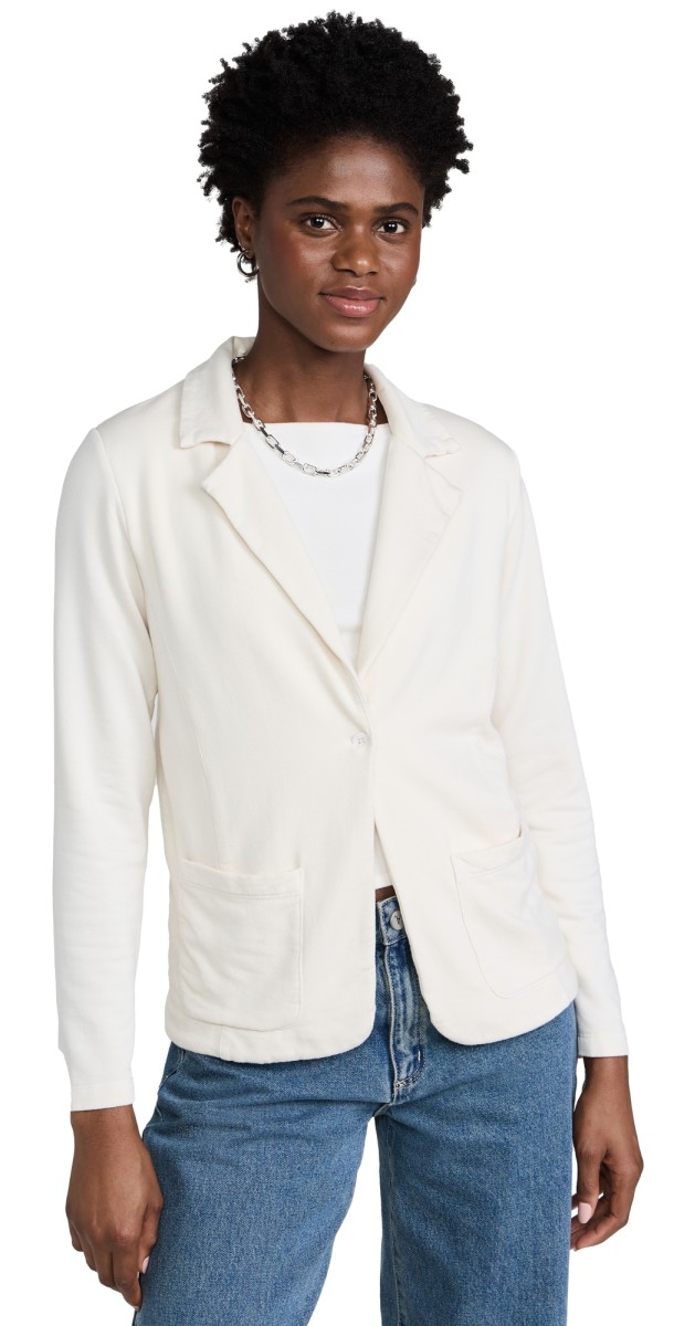 Stateside Softest Fleece Blazer Cream