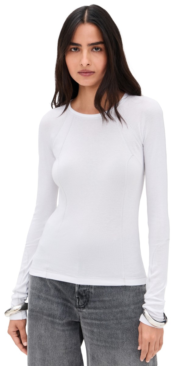 Helmut Lang Bmx Raglan Top Soft Optic White