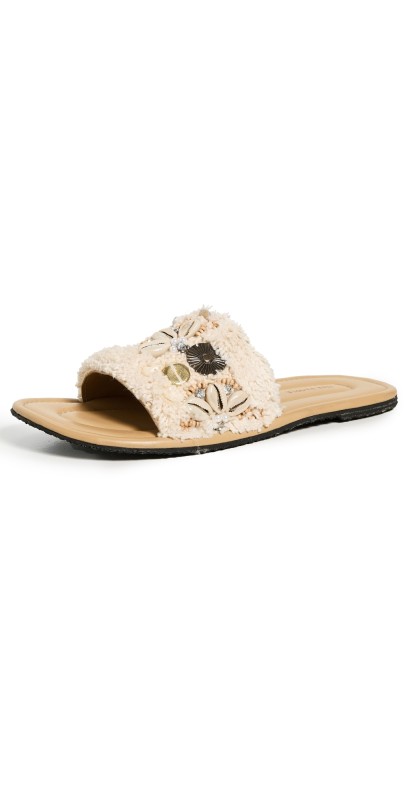 Free People Shipwreck Surf Shell Sandals Chalk