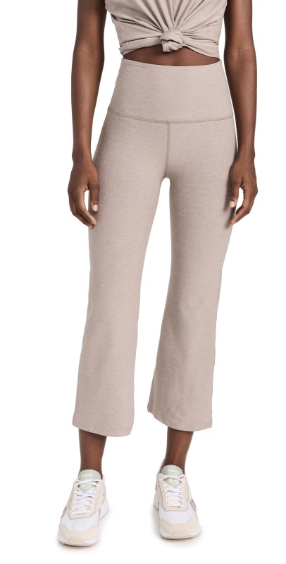 Beyond Yoga Spacedye Retro Cropped Pants Birch Heather