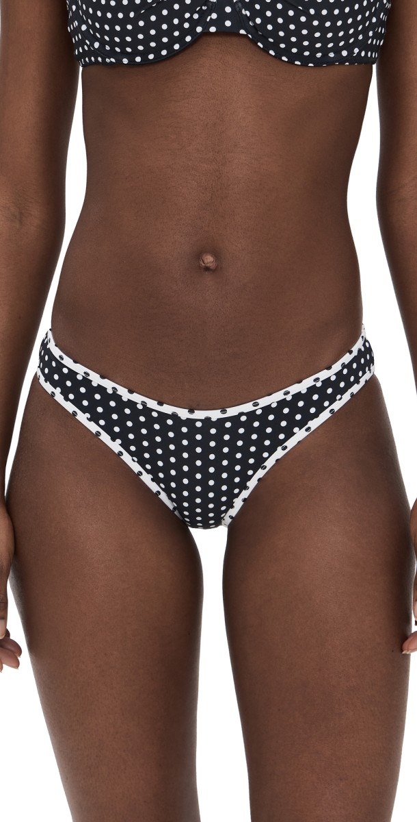 Frankies Bikinis Catalina Bikini Bottoms Classic Polka Dot Print