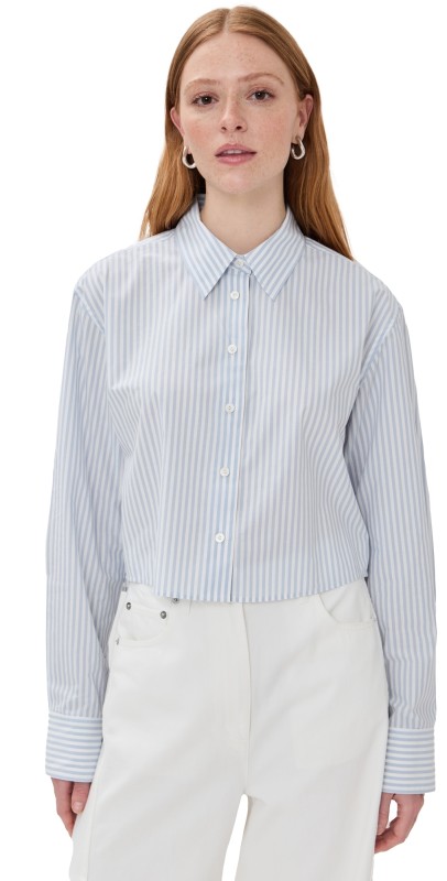Acne Studios Stripe Button Up Light Blue/White