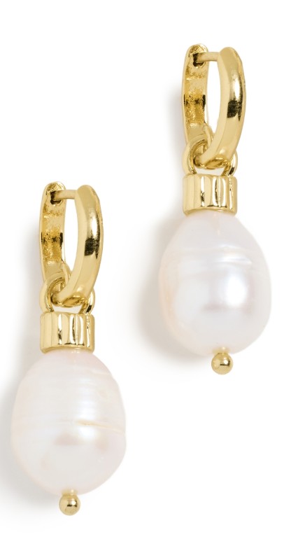 Roxanne Assoulin The Pearl Drop Earrings Shiny Gold/Freshwater Pearl