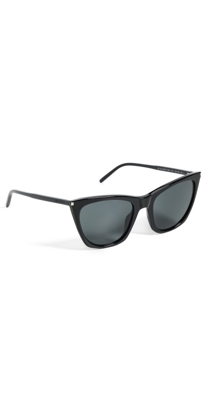 Saint Laurent Kate Thin Sunglasses Black-Black-Black