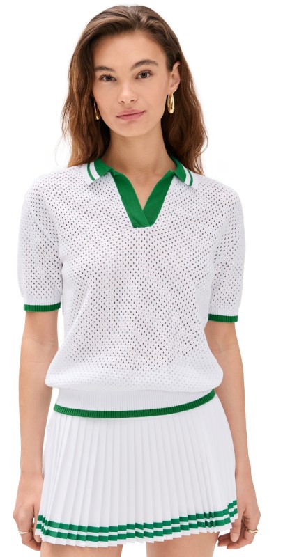 Beach Riot Giana Top Courtside White