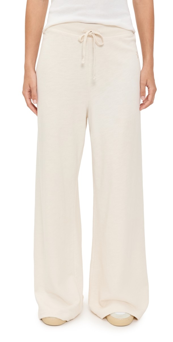 Éterne Drawstring Wide Leg Sweatpants Bone