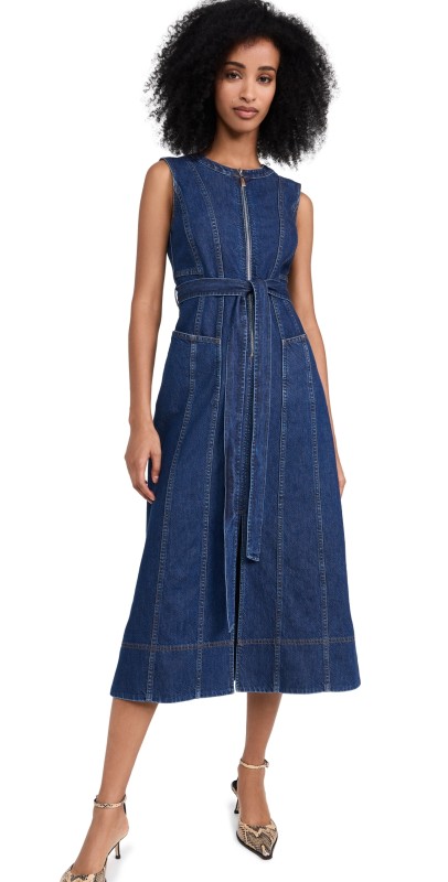 Tanya Taylor Marci Dress Classic Indigo Blue