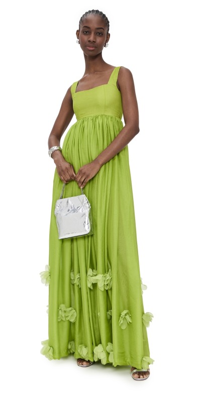 Rendoll 3D Floral Dress Green