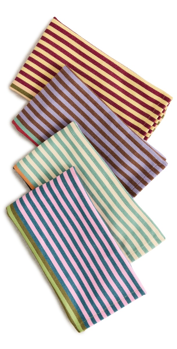 Dusen Dusen Napkins Set of 4 Multi Strip