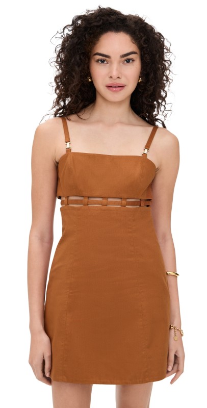 AMUR Rei Twill Mini Dress River Rock