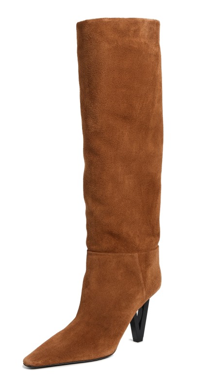 Versace T.85 Calf Leather Boots Spice Brown