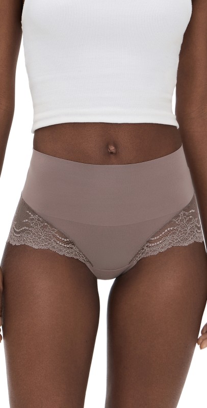 SPANX Lace Hi-Hipster Smoke