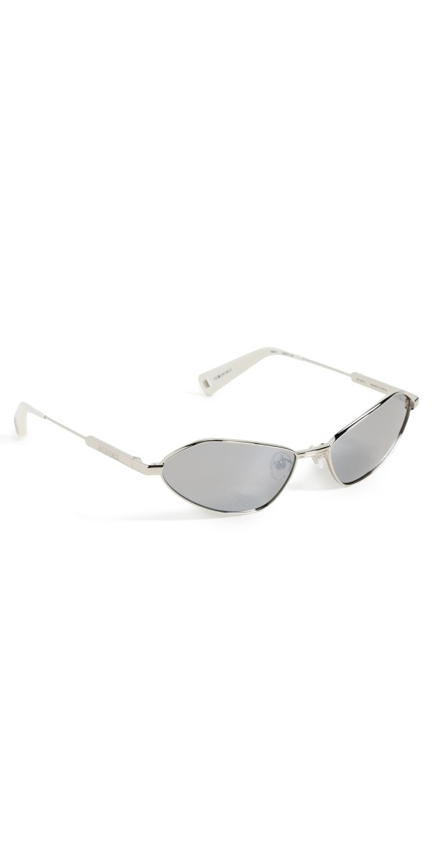 Jacquemus Bambino Metal Sunglasses Metal Silver/Matte White/Silver