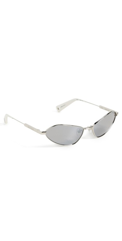 Jacquemus Bambino Metal Sunglasses Metal Silver/Matte White/Silver