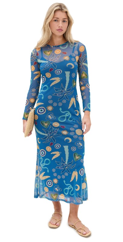 Never Fully Dressed Azura Charms Mesh Dress Blue