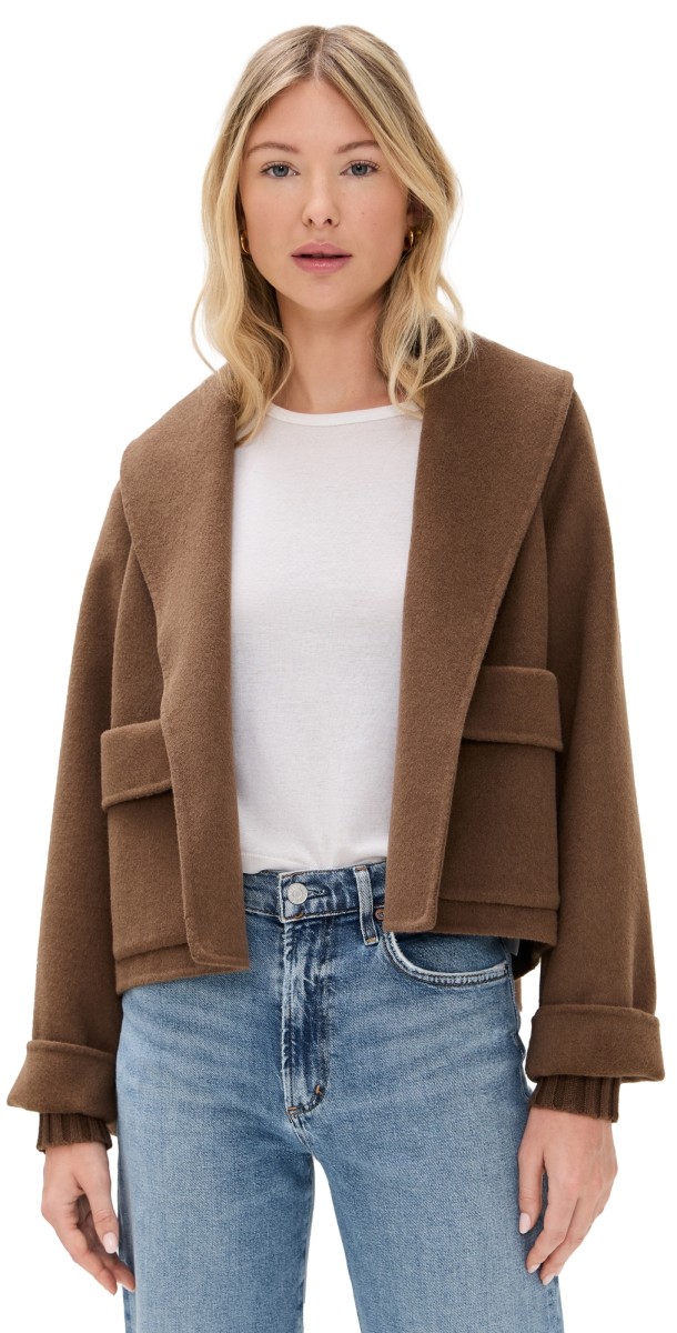 Splendid x Cella Jane Crop Icon Coat Truffle