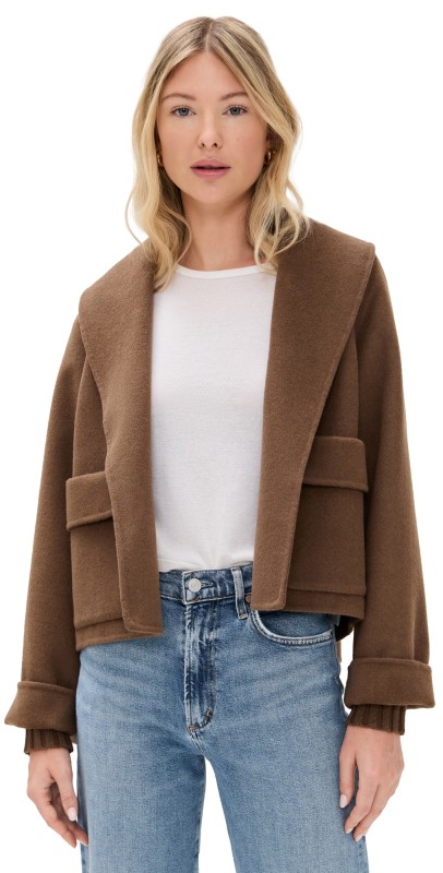 Splendid x Cella Jane Crop Icon Coat Truffle
