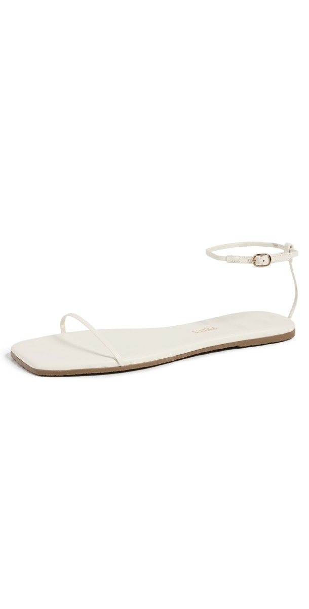 TKEES Square Toe Twiggy Sandals Cream