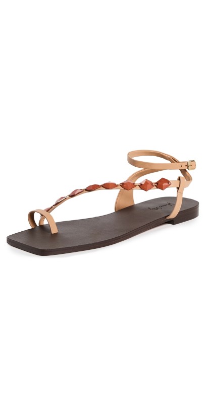 Johanna Ortiz Sand Dazzling Crest Sandals Sand/Iconic Black