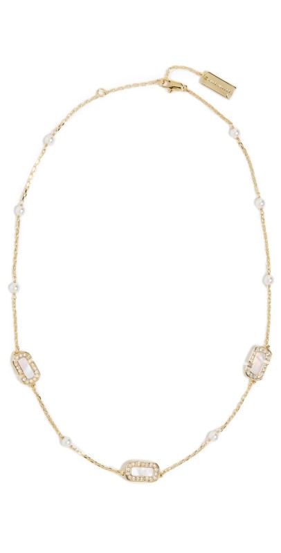 Marc Jacobs J Marc Luxe Mop Chain Necklace Gold/Crystal