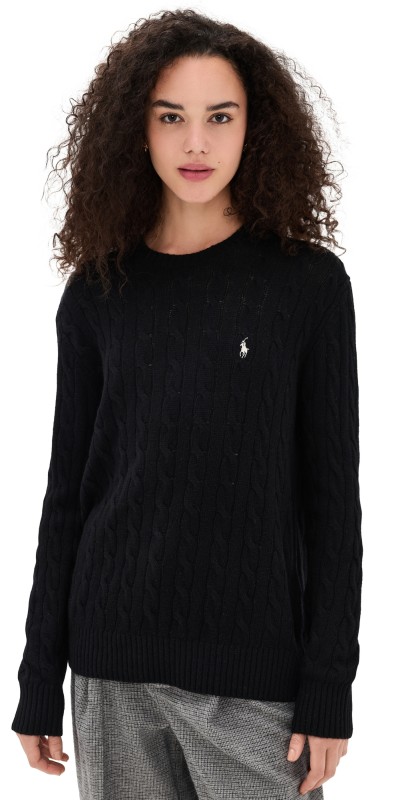 Polo Ralph Lauren Long Sleeve Crewneck Pullover Sweater Polo Black